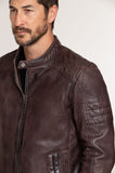 Cave Lambskin Leather Moto Jacket