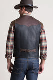 Garrison Bison Leather Vest with Concealed Carry Pockets