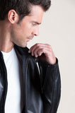 Davis Italian Leather Moto Jacket