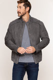 Caleb Reversible Italian Lambskin Suede Moto Jacket