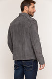 Caleb Reversible Italian Lambskin Suede Moto Jacket