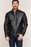 Caleb Reversible Italian Lambskin Suede Moto Jacket