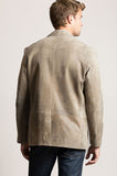 Canyon 2-Button Distressed Lambskin Leather Blazer