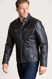 Retro Motocross Cowhide Leather Jacket