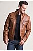 Udo Waxed Lambskin Leather Moto Jacket