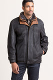 Jack Frost Leather Coat with Shearling Lining