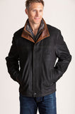 Newsboy Kildare Goatskin Leather Jacket with Removable Shearling Collar