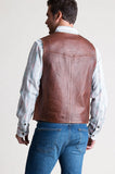 Kyle Distressed Lambskin Leather Vest